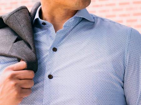 Camisa De Popelina Elástica A Cuadros Con Ajuste Personalizado Para Hombre 3